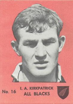 1968 Playtime Rugby Gum Famous Rugby Players - Red #16 Ian Kirkpatrick Front